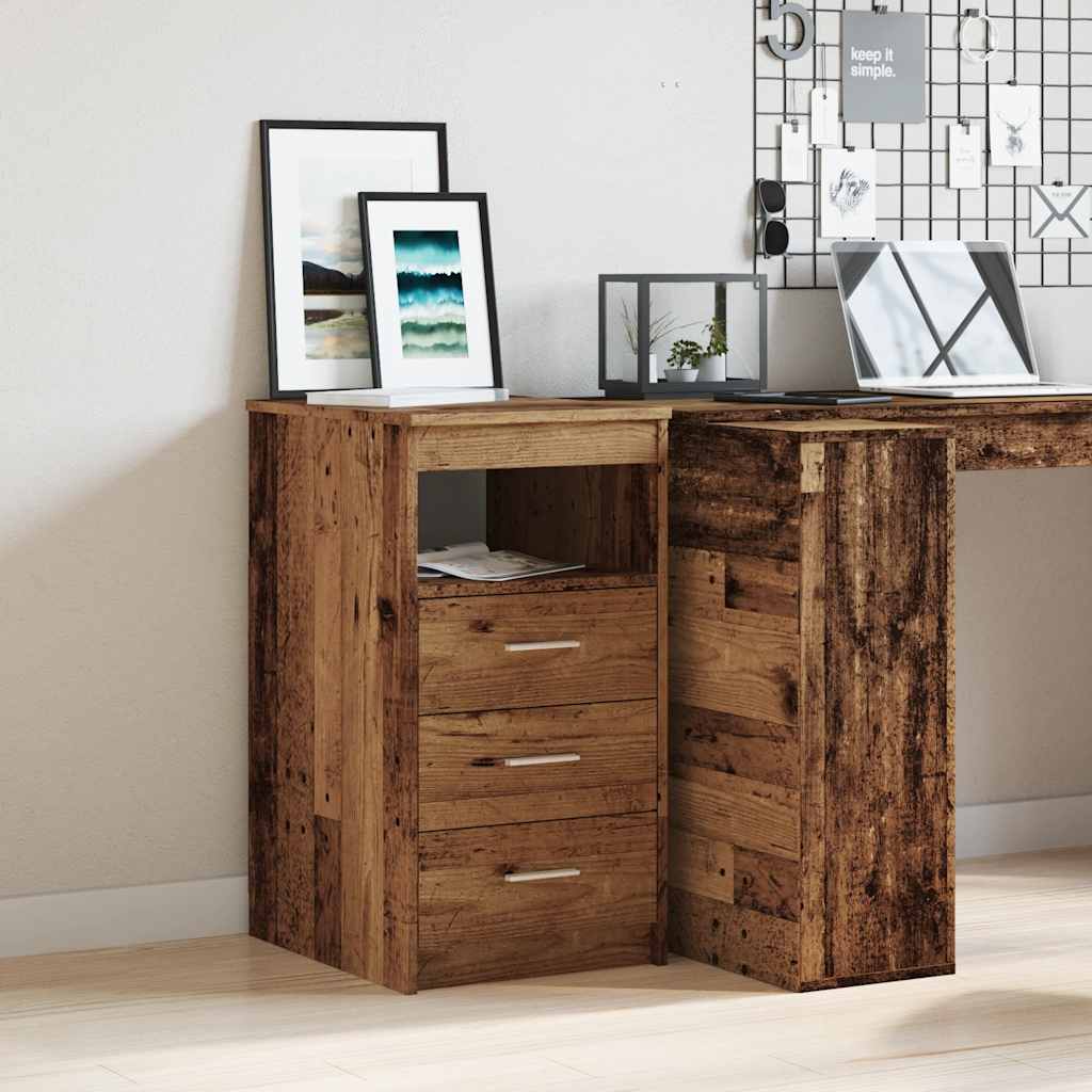 Drawer Cabinet Old Wood 40x50x76 cm Engineered Wood